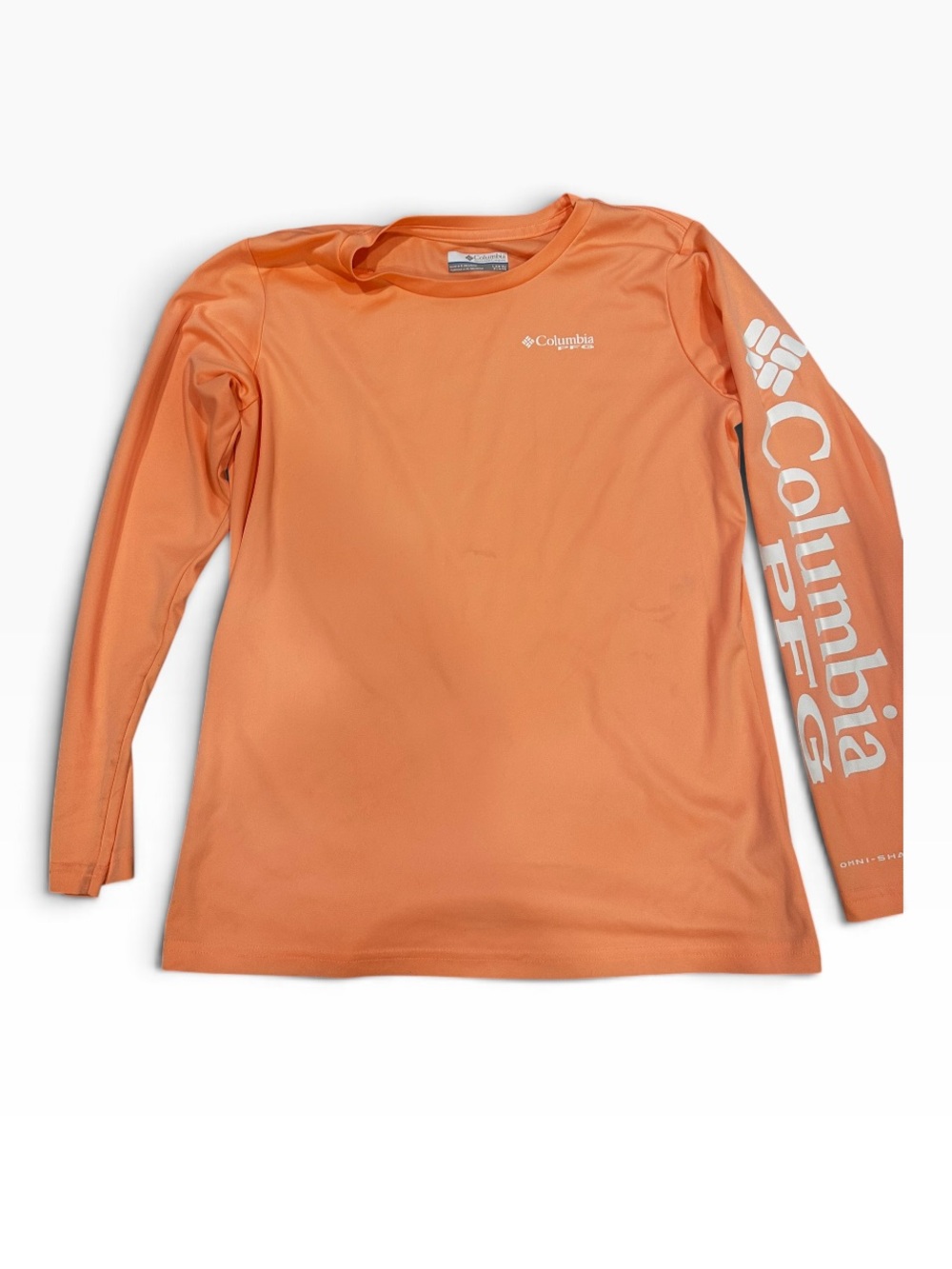 Columbia Long-Sleeve Performance Tee - Orange girls large 14/16